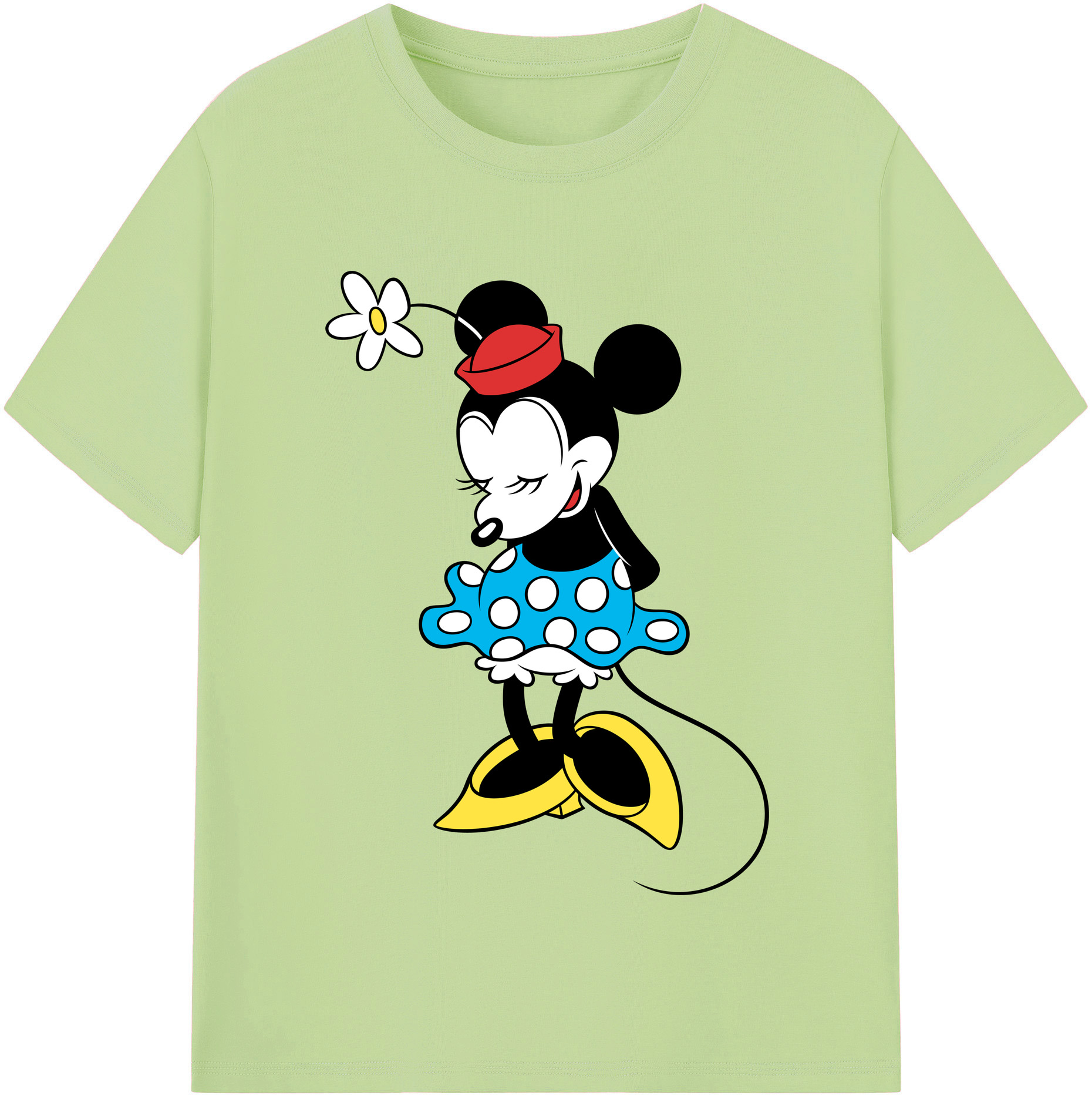 （画像用） ミッキーマウス Mickey Mouse 綿100％半袖Tシャツ（フロントプリント）